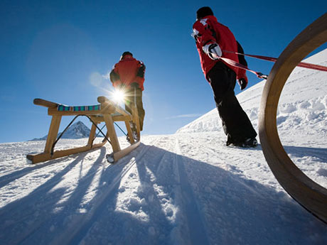 luge à la montagne